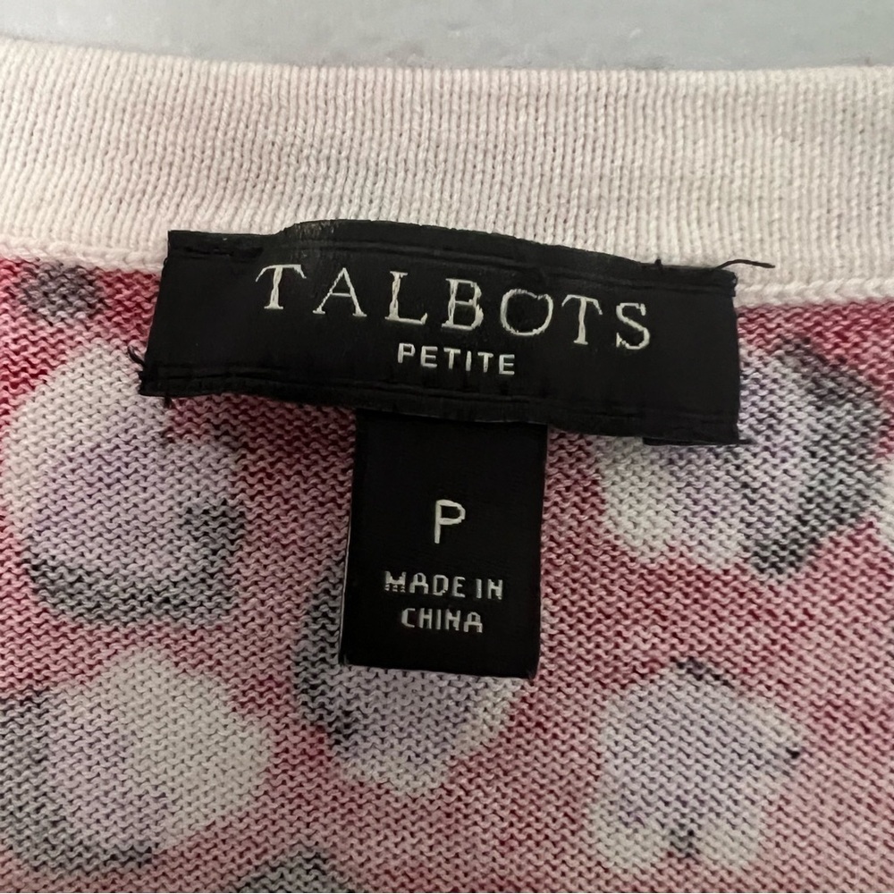 Talbots Women's Red White Lavender Floral Knit Scoop Neck Tank Top Size S - Picture 5 of 5